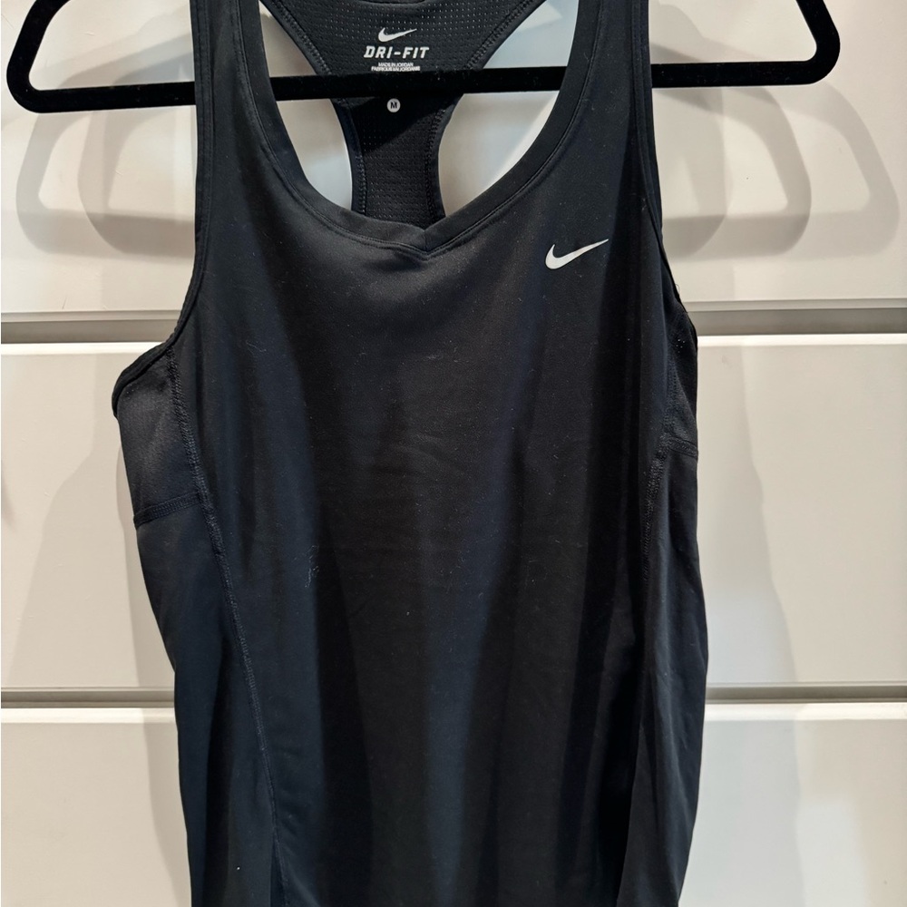 Nike Black Fitted Tank Top with Racerback